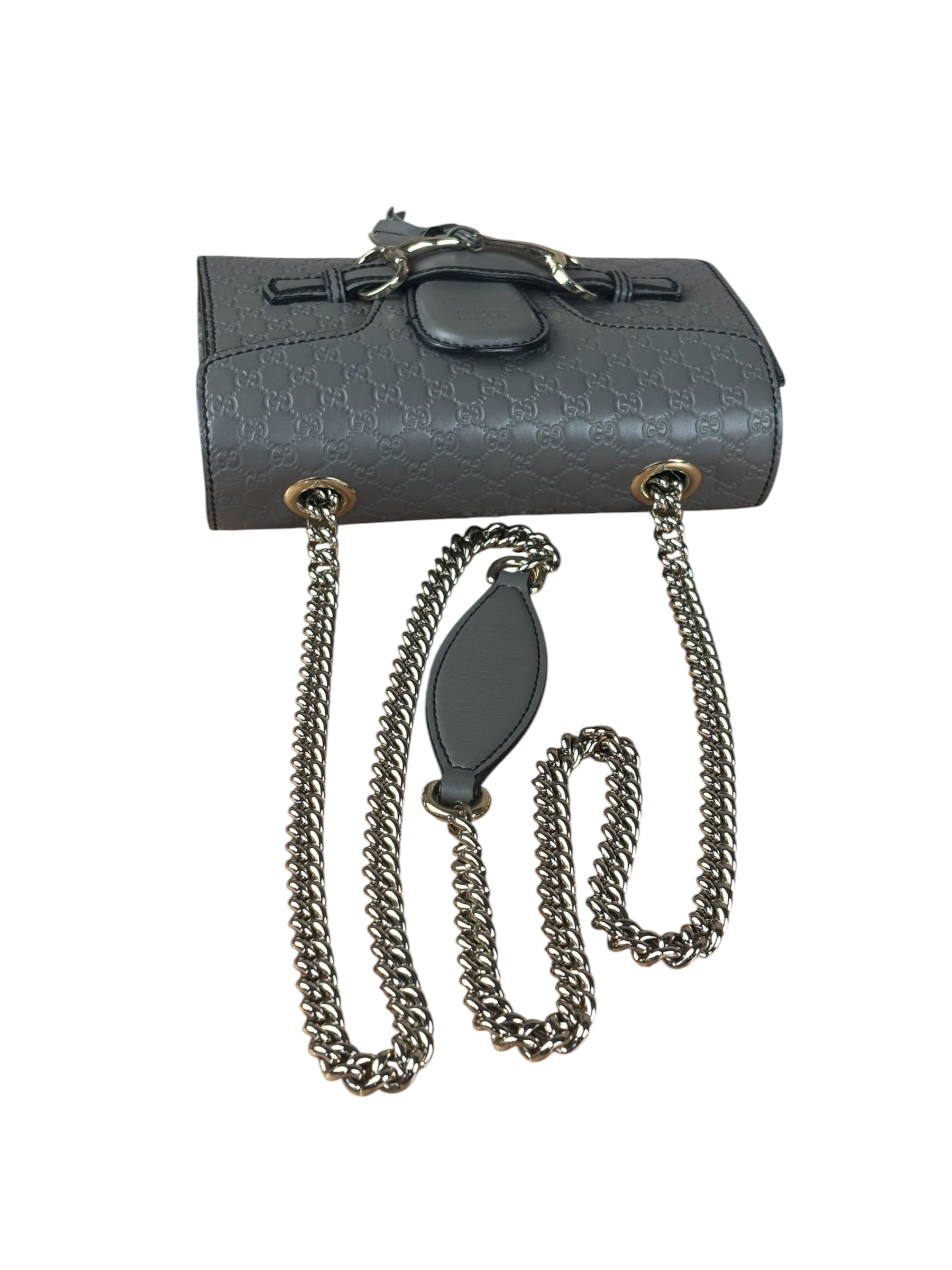 Gucci Emily GG Micro Shoulder Bag Grey
