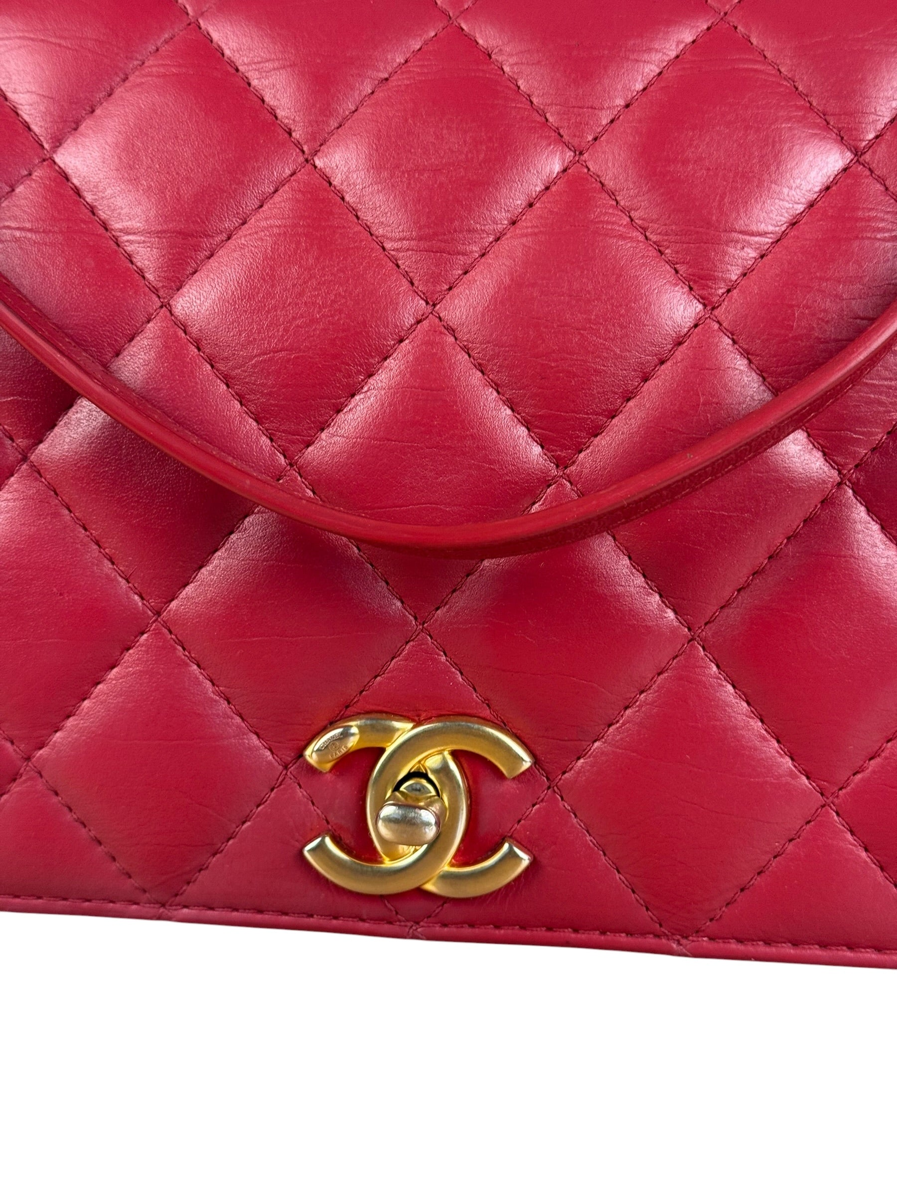 Chanel Dark Fuchsia Quilted Leather Flap Bag 2019