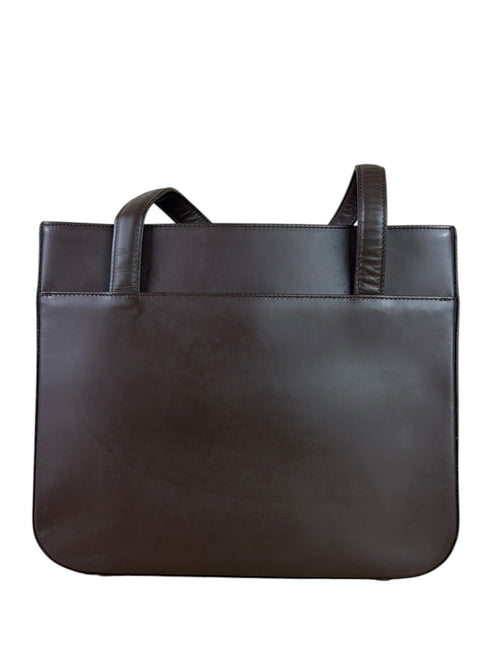 Burberry Brown Leather House Check Tote