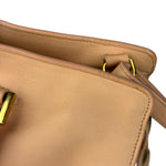 YSL Vintage Classic Y Cabas Peach Leather 2Way Handbag