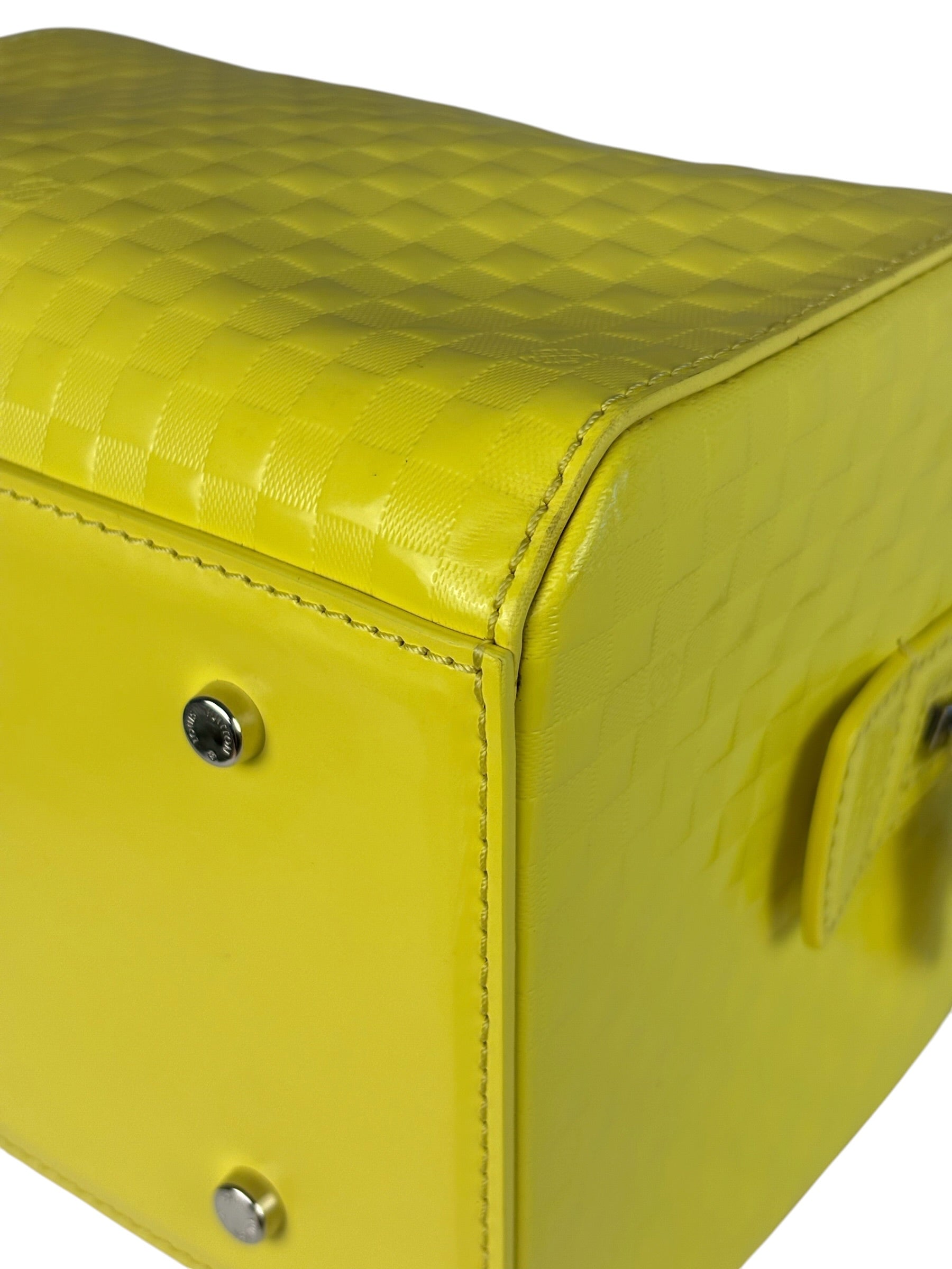 Louis Vuitton Yellow Damier Facette Cube Speedy 20