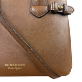 Burberry Brown Leather & House Check Small Banner