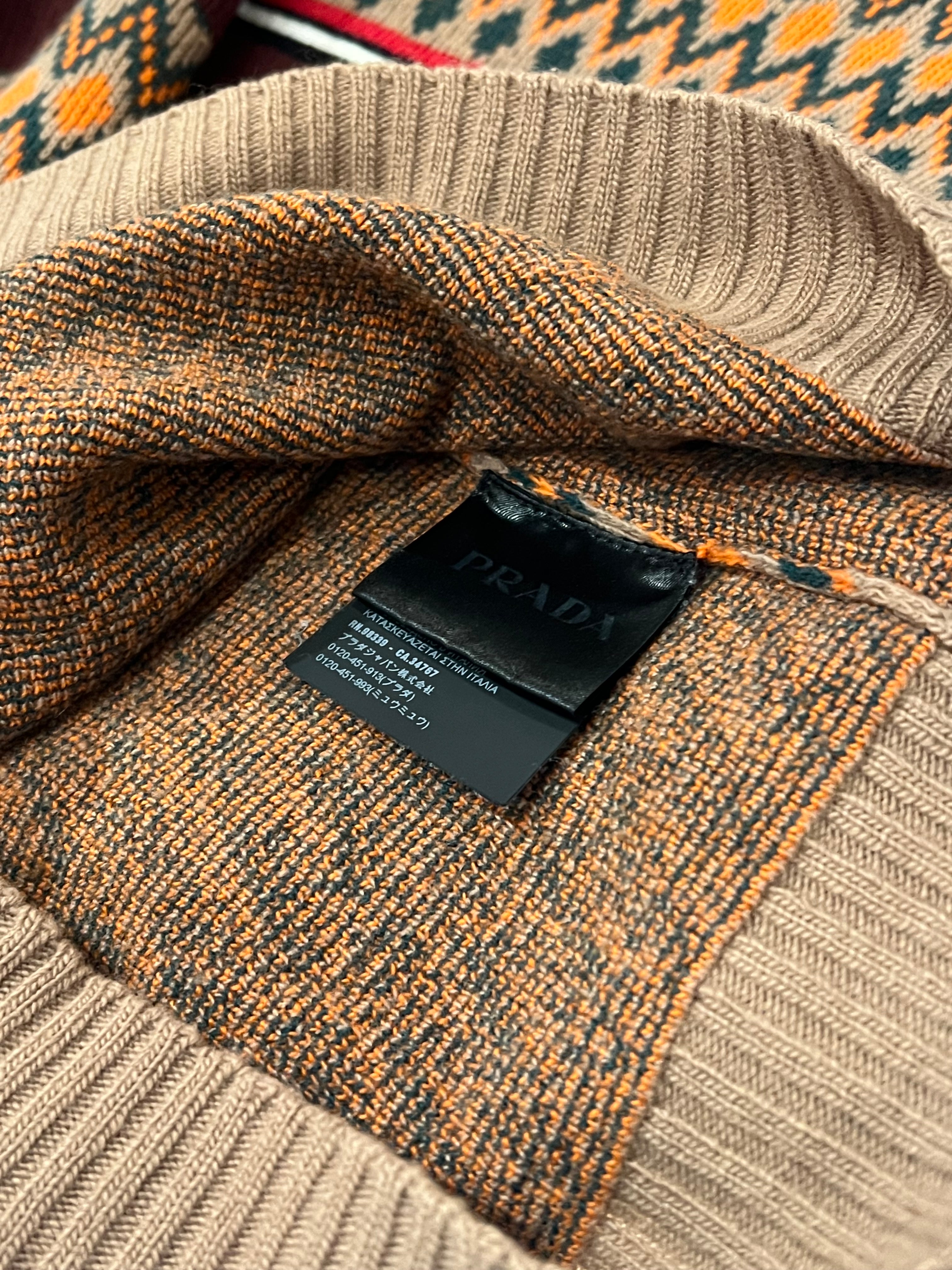 Prada 2018 Wool/Cashmere Patterned Sweater