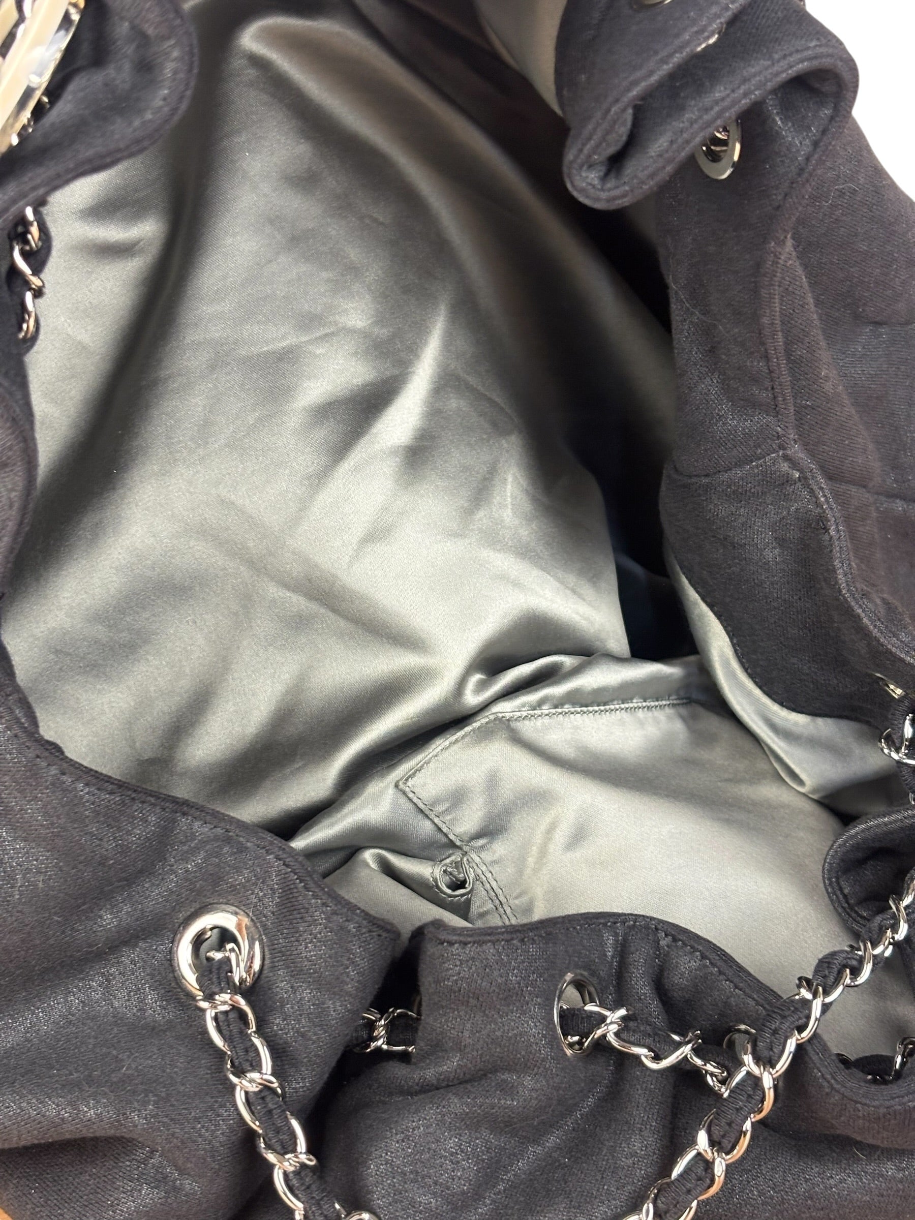 Chanel Black Melrose Cabas Hobo Bag - 1987