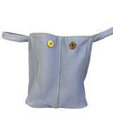 Prada Light Blue Canapa Canvas Two-Way Tote
