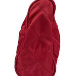 Prada Vintage Red Quilted Nylon Pouch MV599