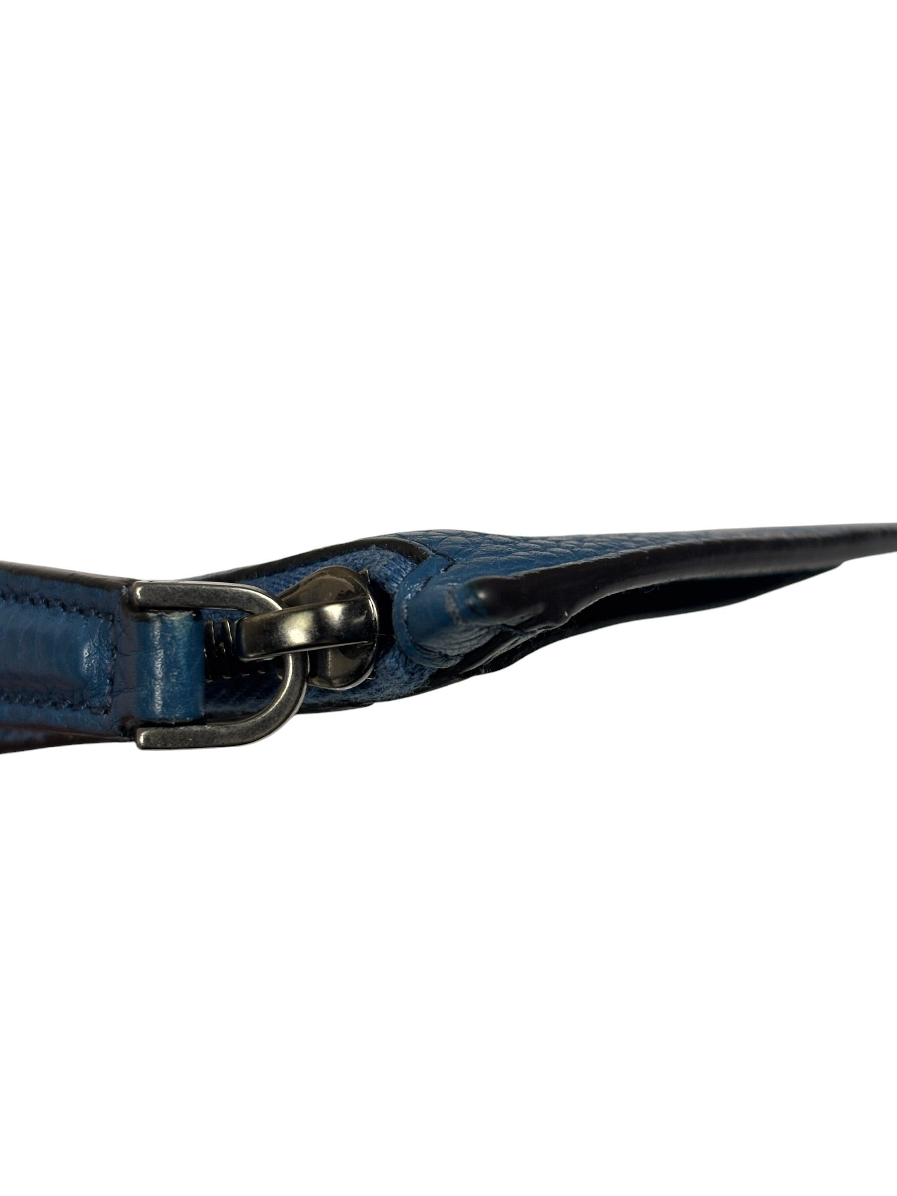 Salvatore Ferragamo Navy Calfskin Coin/Card Holder