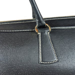 Salvatore Ferragamo Vintage Black Pebbled Leather Tote Bag