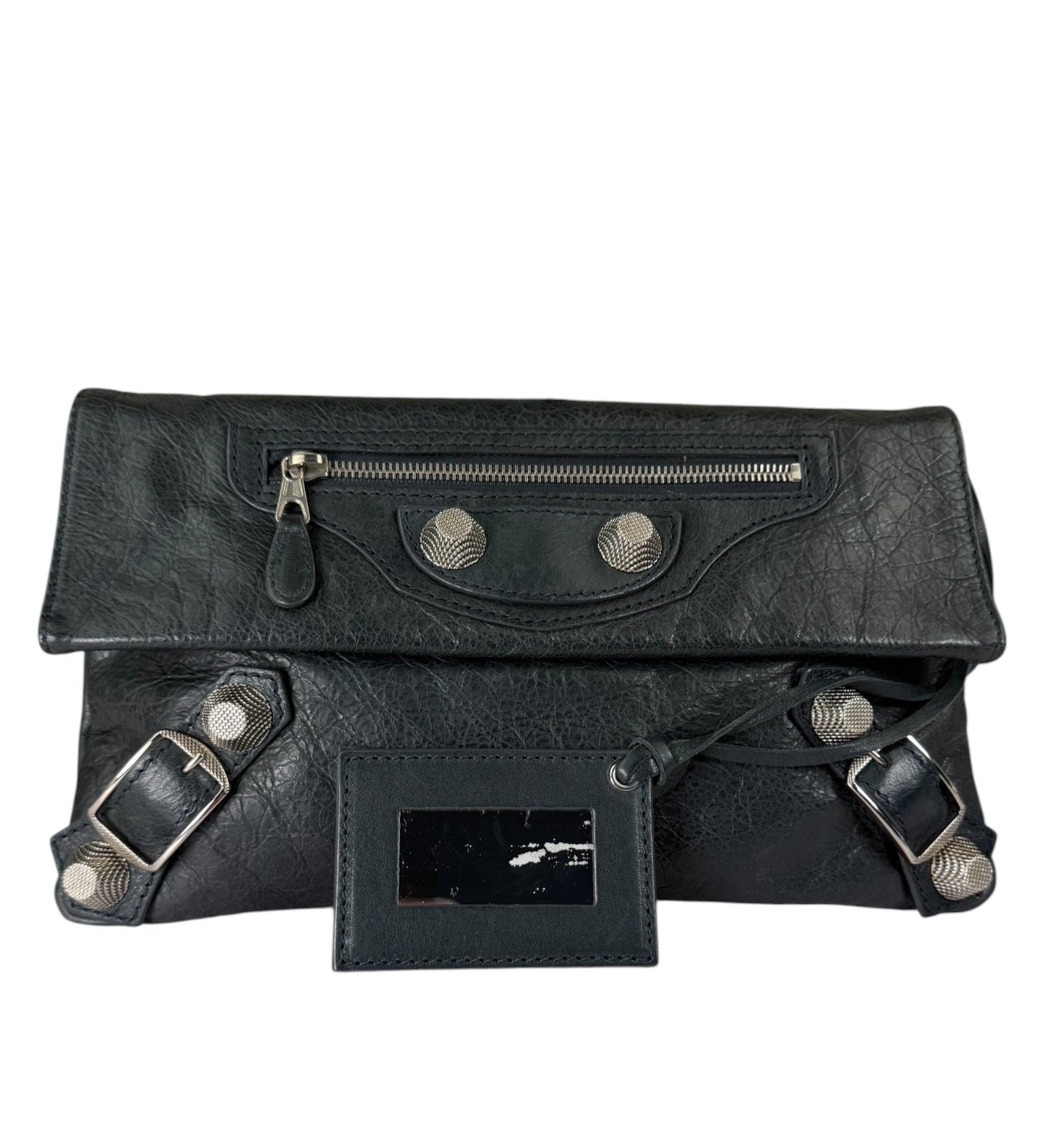 Balenciaga Grey Lambskin Giant Envelope Clutch