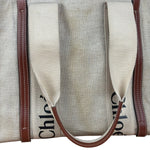 Chloe Leather Trim Woody Medium Tote Bag
