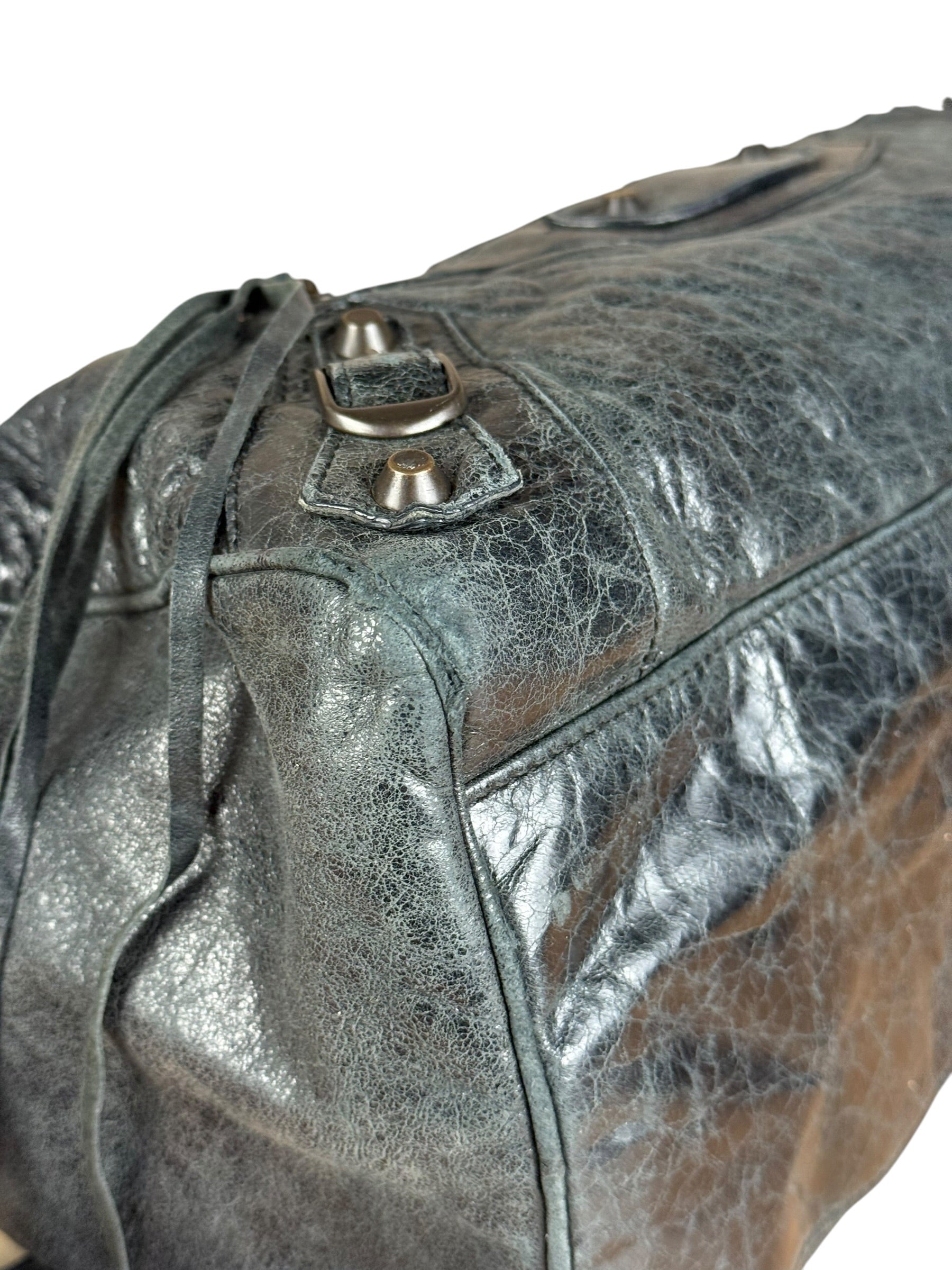 Balenciaga Vintage Dark Blue Leather Classic City Bag