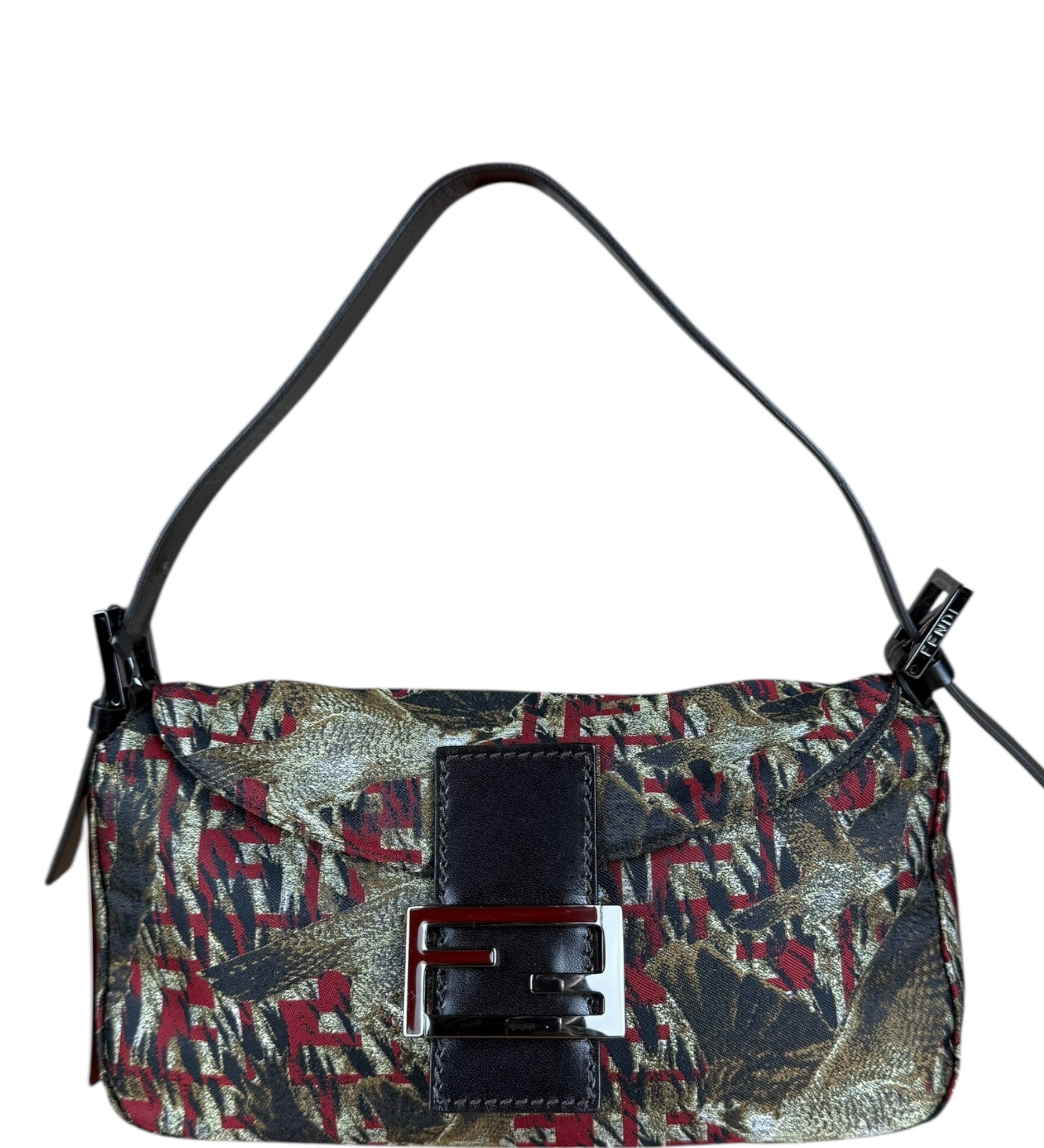 Fendi FF Bird Print Baguette
