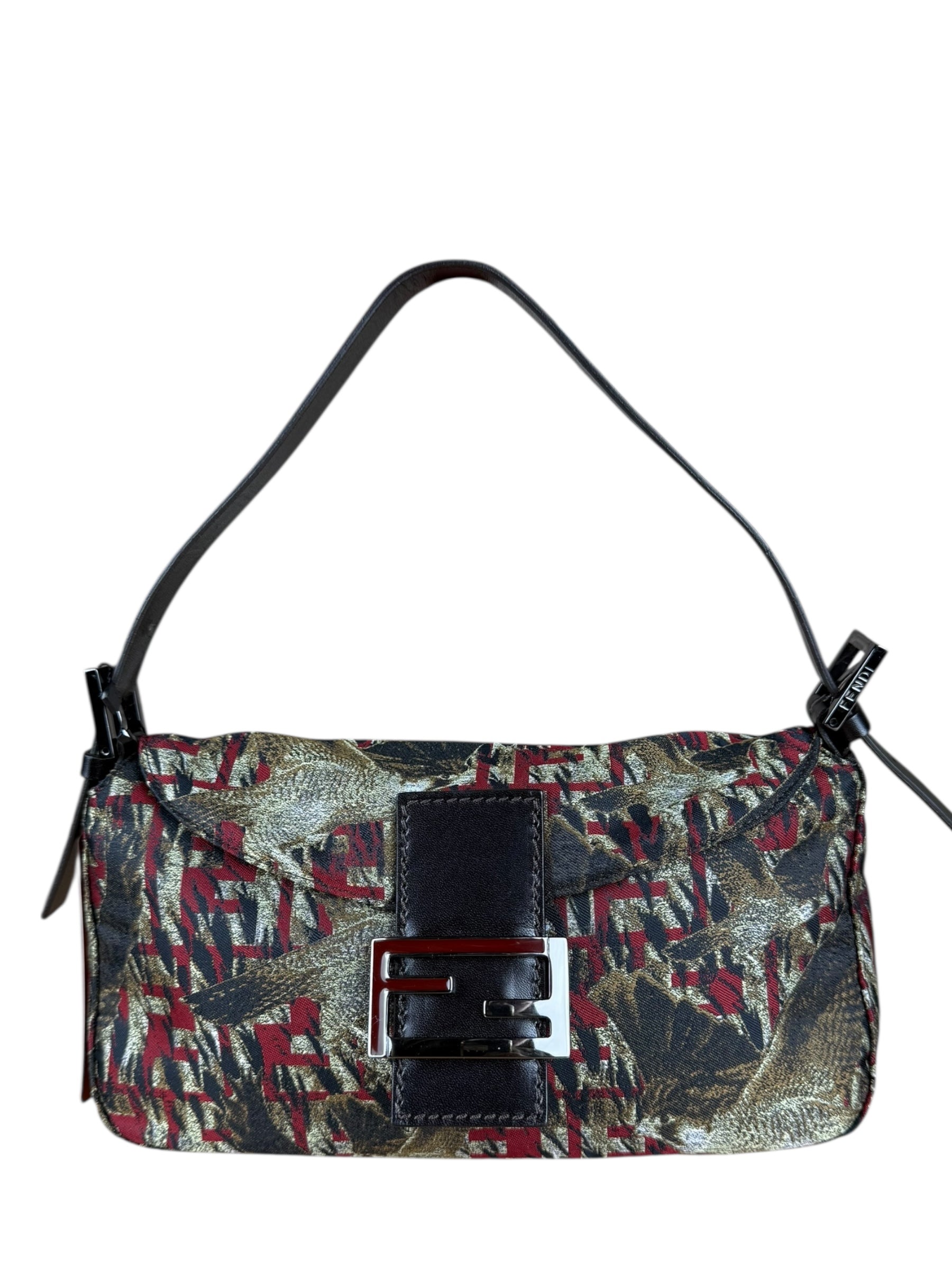 Fendi FF Bird Print Baguette