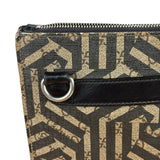 Gucci Beige/Black GG Caleido Web Zip Crossbody Bag