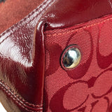 Coach Red Leather Patchwork Handbag