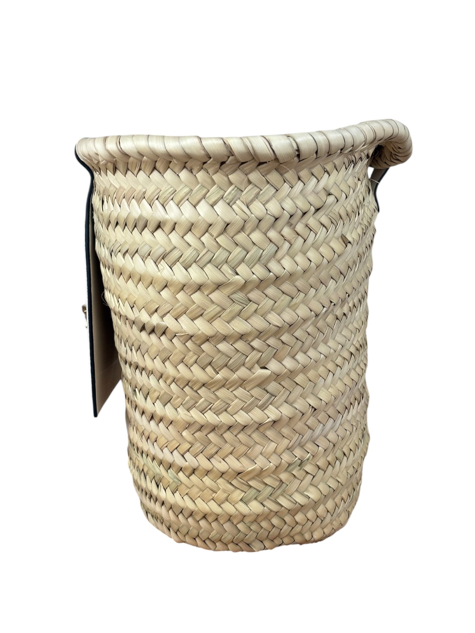 Versace Large White Raffia/Leather Shoulder Tote