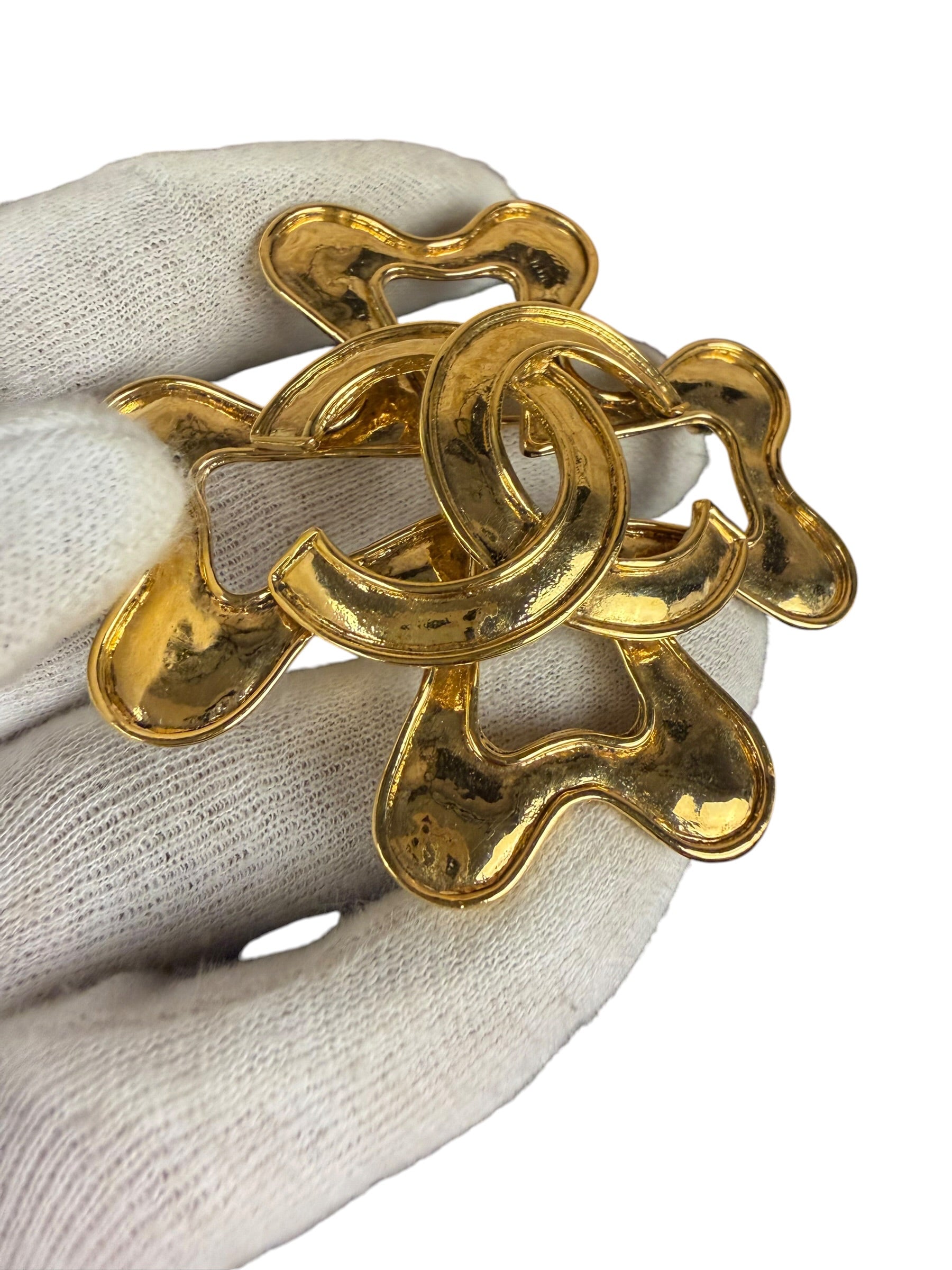 Chanel Vintage Spring Collection Lucky Four-Leaf Clover Brooch 94P 1994