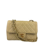 Chanel Vintage Beige Clair Quilted Leather Classic Flap Bag 2004