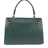 Coach Teal Crossgrain Leather Tilly Satchel 23 Two-Way Bag