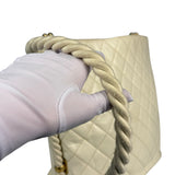 Chanel Ivory Crumpled Leather Vogue Rope Hobo Bag 2019