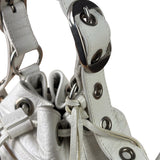 Balenciaga White Leather Le Cagole Bucket Shoulder Bag