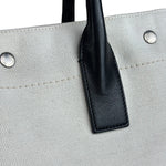 Saint Laurent Beige/Black Rive Gauche Canvas Tote Bag