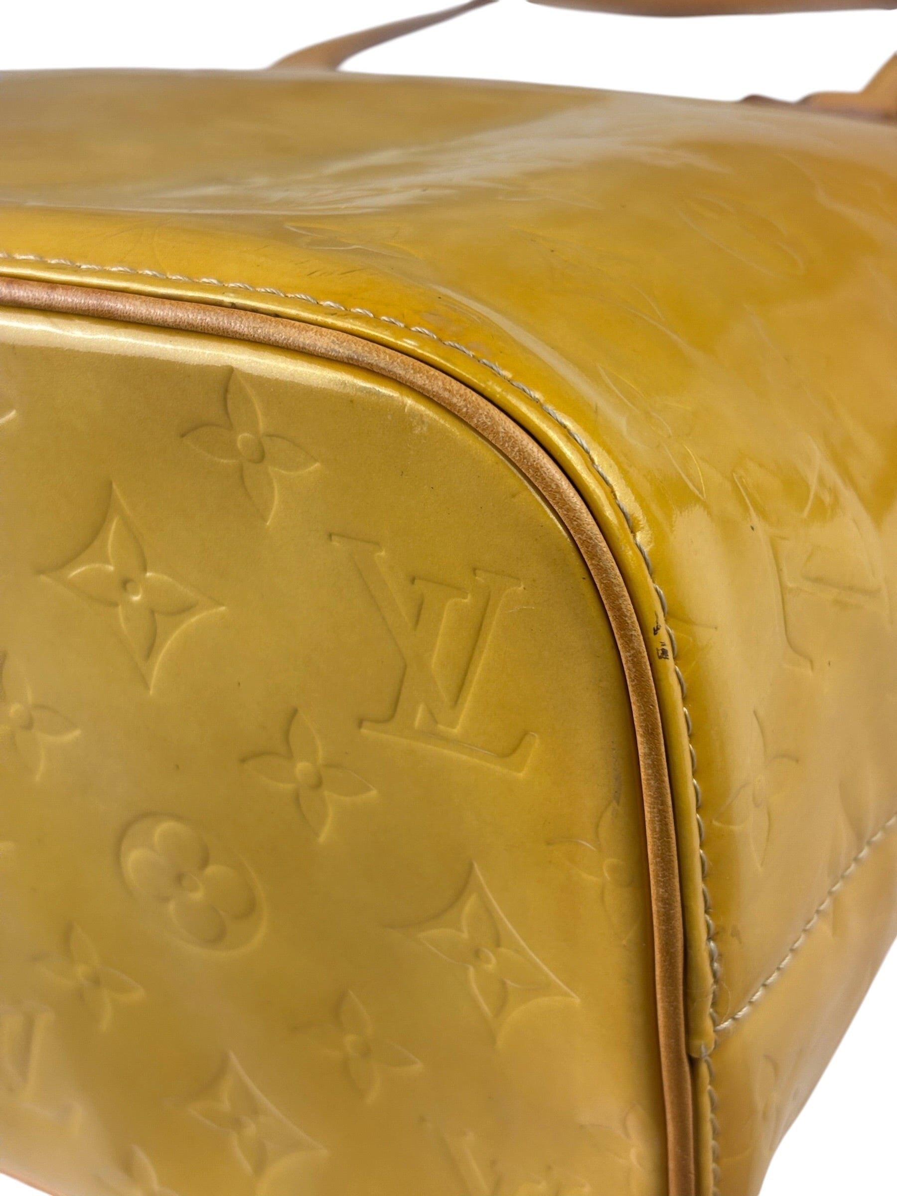 Louis Vuitton Yellow Vernis Houston Tote MM