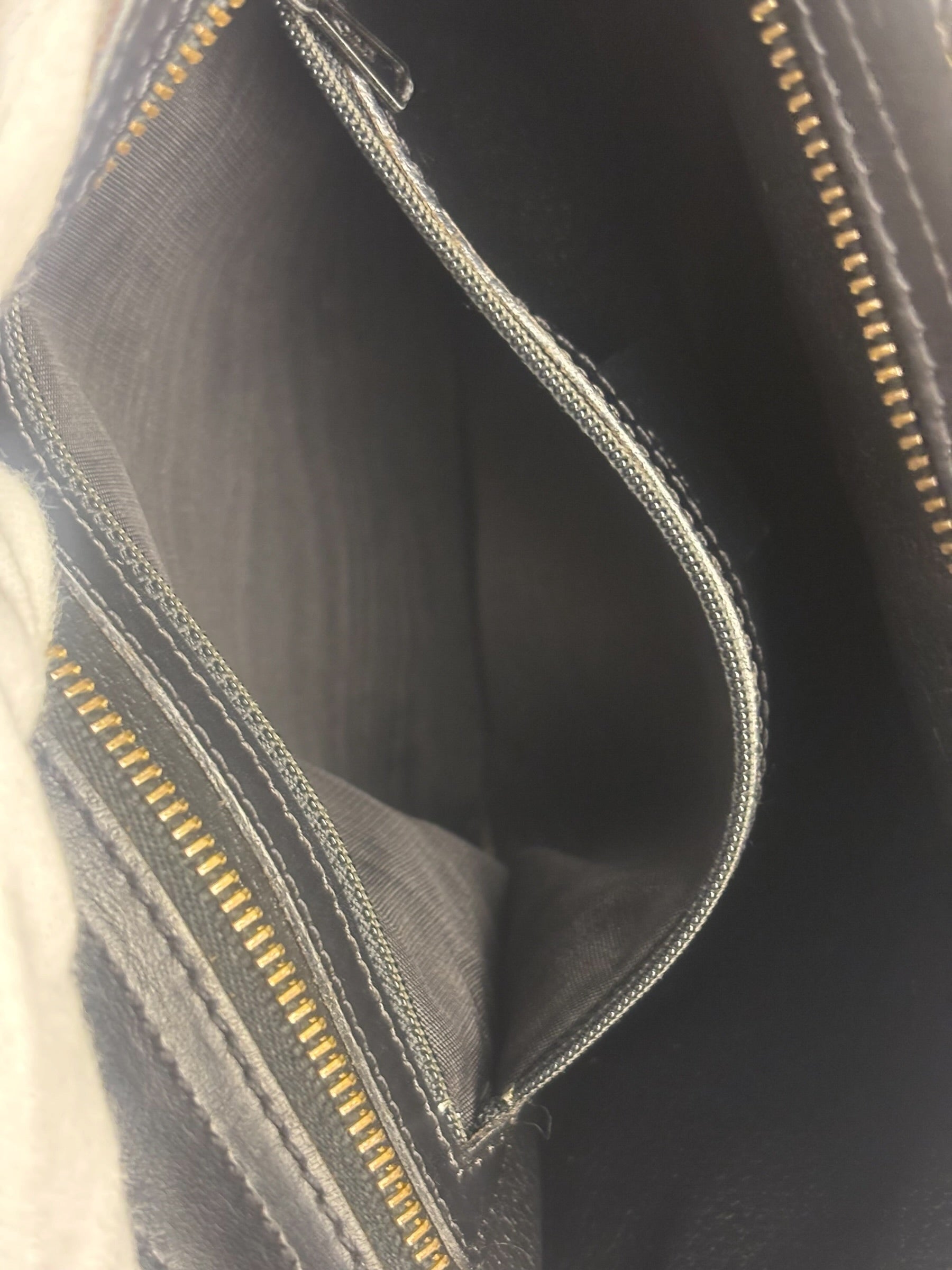 Celine Coated Canvas Stripped Macadam Crossbody
