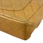 Chanel Beige Quilted Lambskin Tortoiseshell Chain Flap 1996