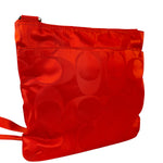 Coach Red/Orange Nylon Getaway Signature File Crossbody