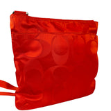 Coach Red/Orange Nylon Getaway Signature File Crossbody
