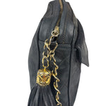 Chanel Vintage Black Quilted Leather CC Camera Bag 1989