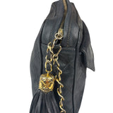 Chanel Vintage Black Quilted Leather CC Camera Bag 1989