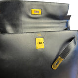 Hermes Kelly 32 Black Box Leather 1991