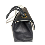 Chanel Black/White Leather Shoulder/Tote Bag 2017