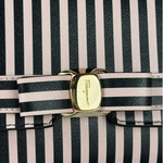 Salvatore Ferragamo Pink/Black Striped Crossbody Bag