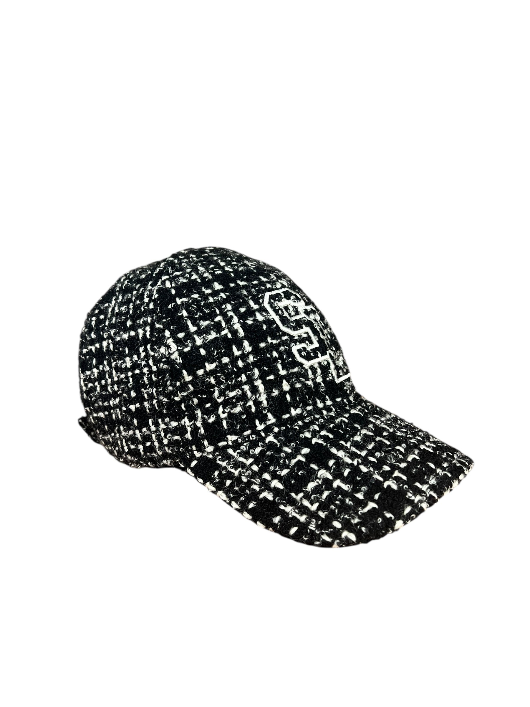 Saint Laurent SL Tweed Embroidered Baseball Cap