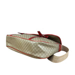 Celine Vintage Macadam Print Red Lined Flap Messenger Bag