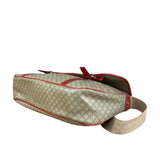 Celine Vintage Macadam Print Red Lined Flap Messenger Bag