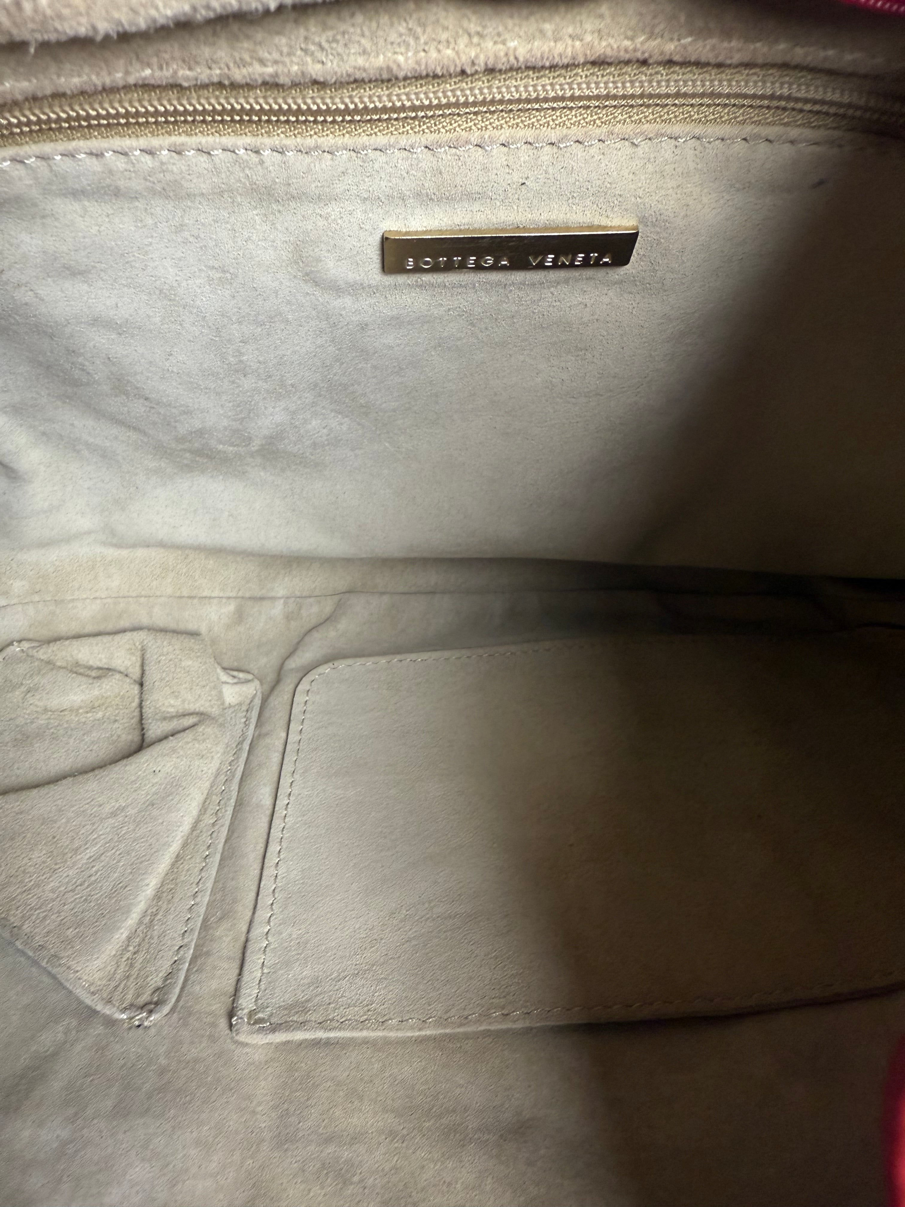 Bottega Veneta Vintage Red Intrecciato Hobo Bag