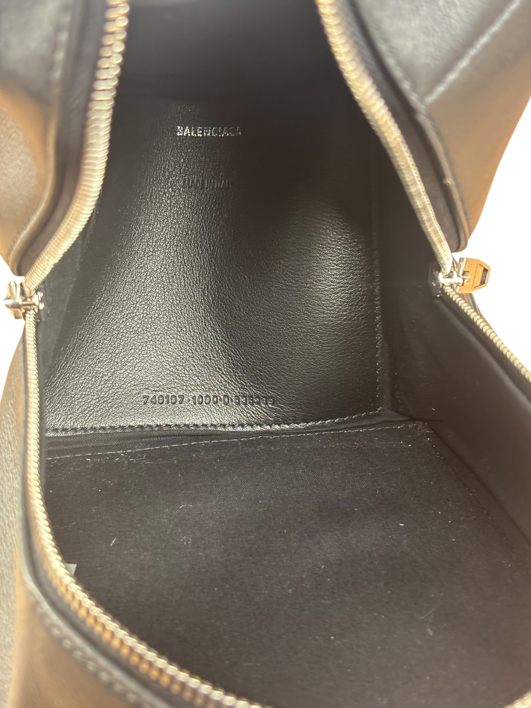 Balenciaga Black Leather Cube Bag 4x4