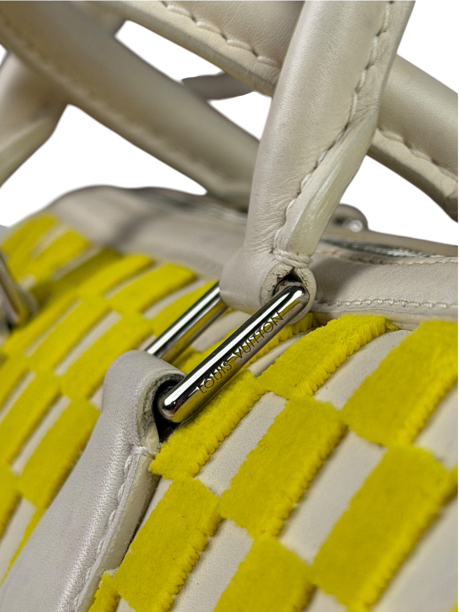 Louis Vuitton Cream/Yellow Damier Cubic Printemps Etè Speedy 2013