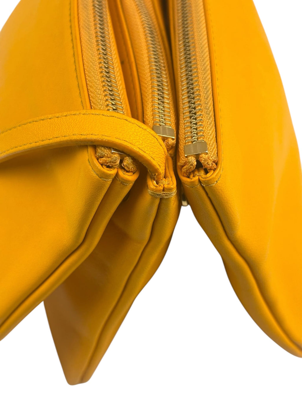 Celine Yellow/Orange Leather Trio Small Crossbody Bag