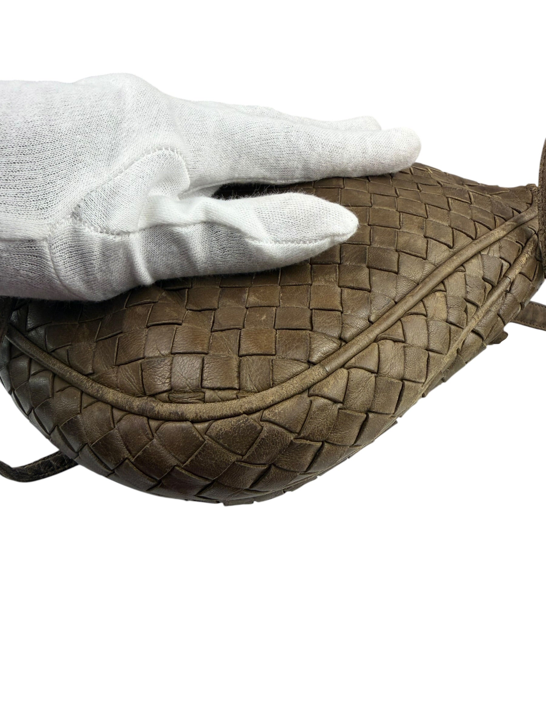 Bottega Veneta Brown Intrecciato Crossbody