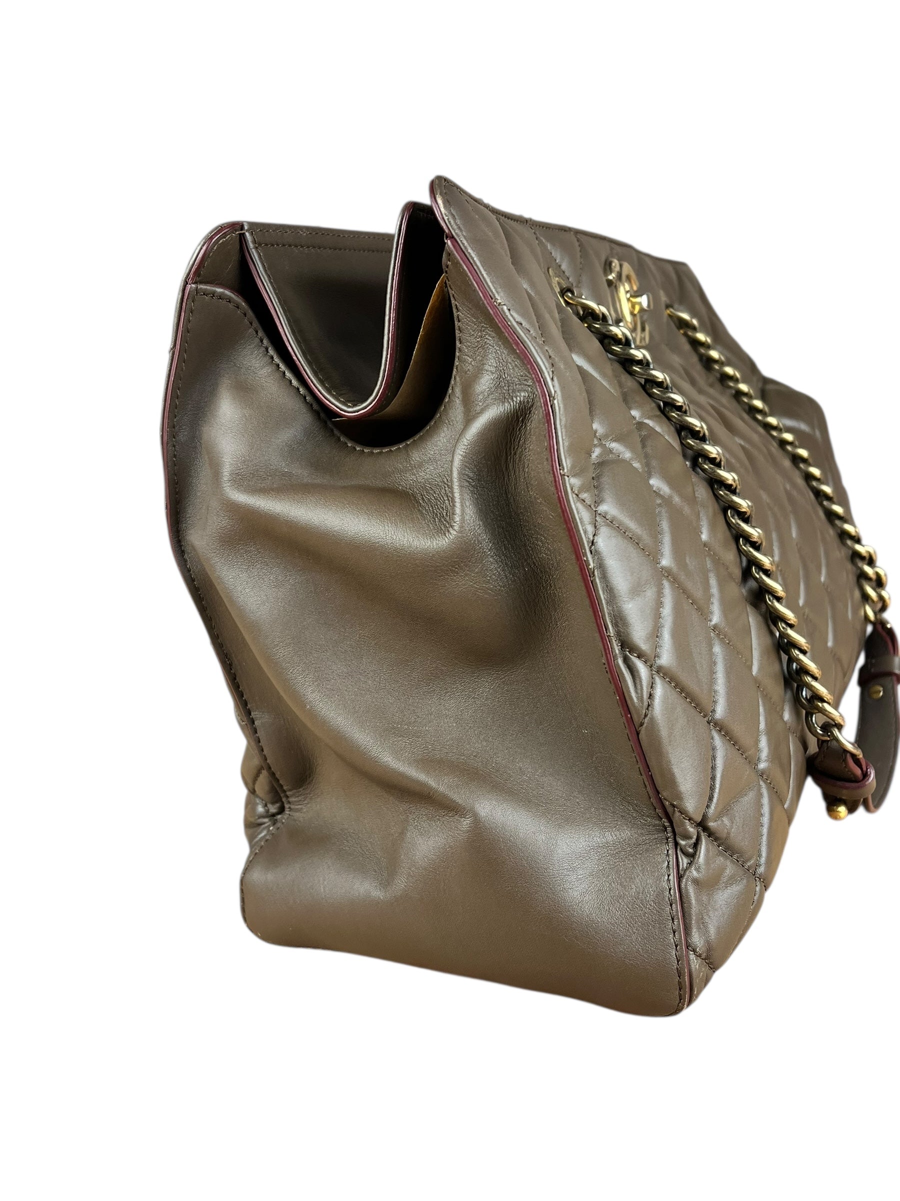Chanel CC Brown Quilted Leather Perfect Edge Tote 2012