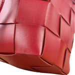 Bottega Veneta Red Leather Cassestte Maxi Intrecciato Bucket Bag