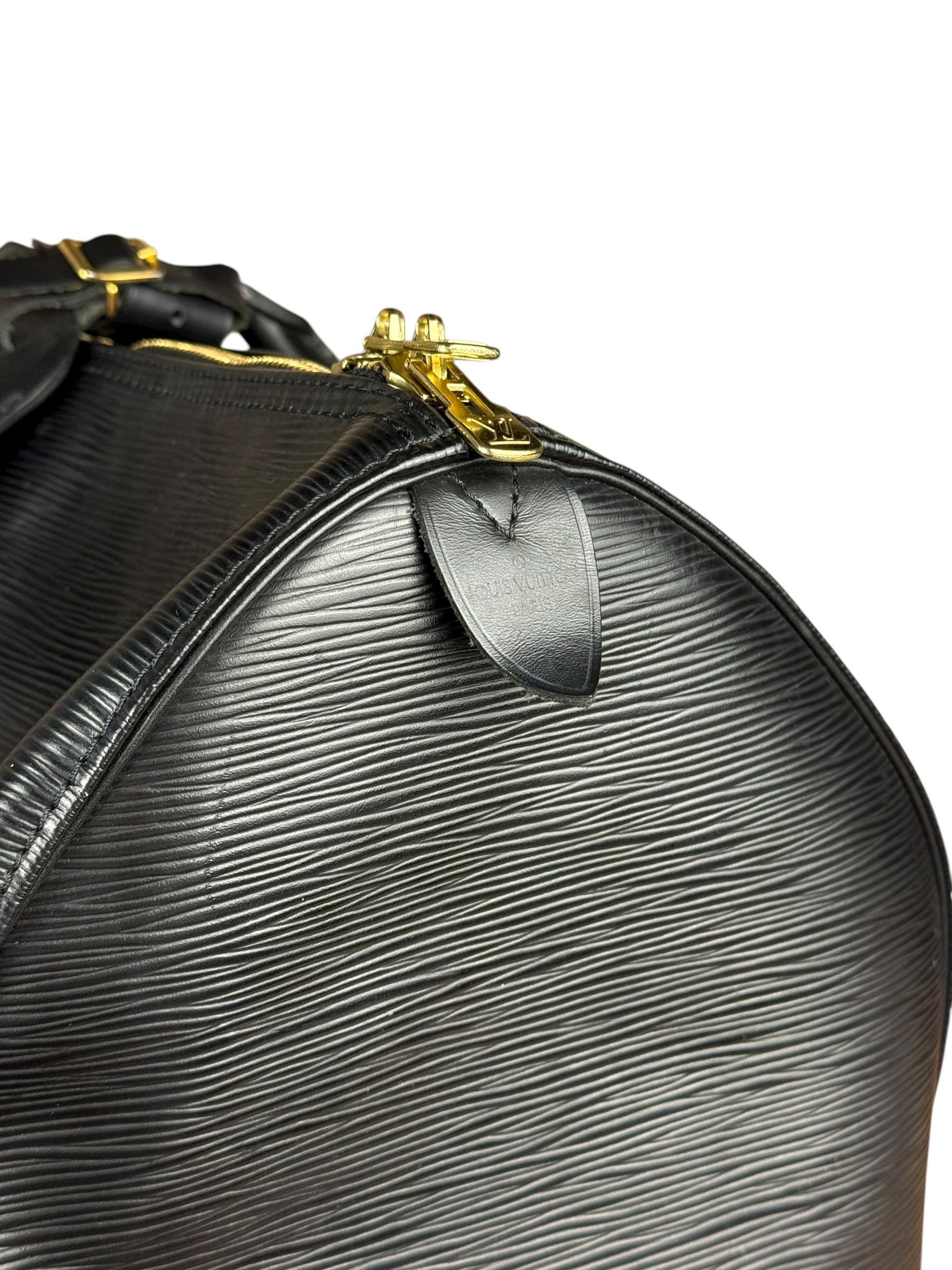 Louis Vuitton Noir Epi Leather Keepall 55