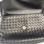 Bottega Veneta Black Intrecciato Shoulder Bag