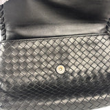 Bottega Veneta Black Intrecciato Shoulder Bag