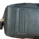 Prada Vintage Black Canvas Leather Trim Bowler Shoulder Bag